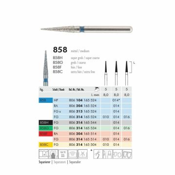 Freze turbina diamantate 858G 014 Meisinger