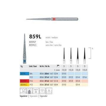 Freze turbina diamantate 859LF 010 Meisinger