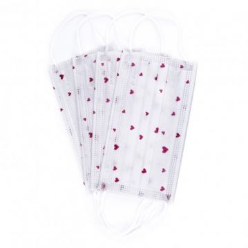 Masti medicale 3 straturi Hearts x 50 buc. Dr.Mayer